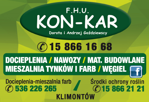 F.H.U. KON-KAR Dorota i Andrzej Goździewscy Klimontów Docieplenia / Mat. Budowlane / Węgiel / Nawozy