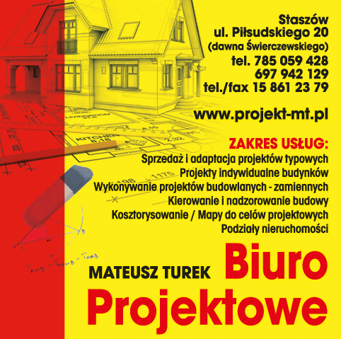 BIURO PROJEKTOWE Mateusz Turek Staszów Sprzedaż i Adaptacja Projektów / Projekty Indywidualne
