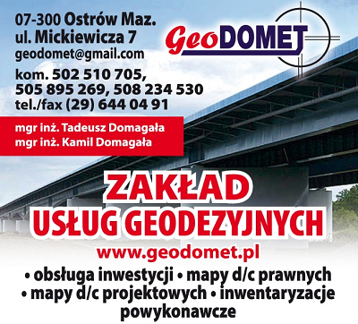 Zakład usług geodezyjnych GEODOMET Ostrów Maz.