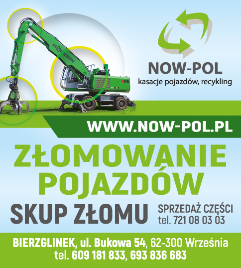 NOW-POL Bierzglinek  - KASACJE POJAZDÓW, RECYKLING SKUP ZŁOMU 