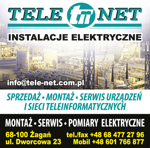 TELENET Zakład Usług Telekomunikacyjnych Żagań Instalacje Elektryczne 