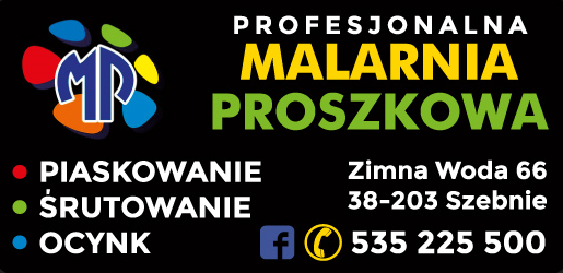 MP PROFESJONALNA MALARNIA PROSZKOWA Szebnie Piaskowanie / Śrutowanie / Ocynk