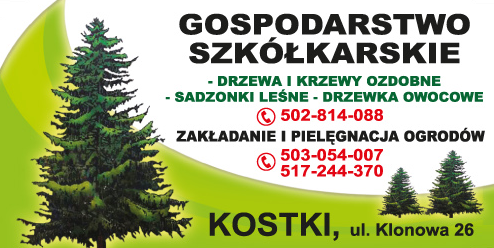GOSPODARSTWO SZKÓŁKARSKIE Sokołów Podlaski Drzewa i Krzewy Ozdobne / Sadzonki / Drzewka Owocowe