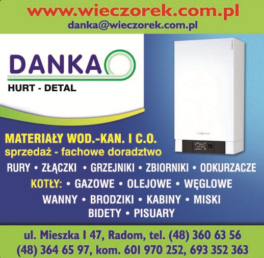 DANKA HURT-DETAL Radom - Materiały WOD.-KAN. I C.O., Armatura łazienkowa i kuchenna