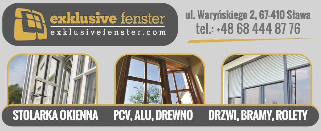 Exklusive Fenster Sława Stolarka Okienna / PCV, ALU, Drewno / Drzwi / Bramy / Rolety