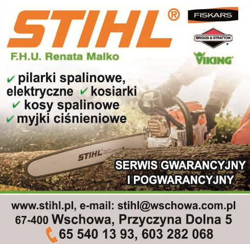 F.H.U. Renata Malko STIHL ® Wschowa Pilarki Spalinowe i Elektryczne / Kosiarki / Kosy Spalinowe