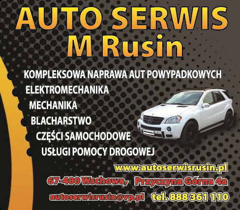 AUTO SERWIS M Rusin Wschowa Mechanika / Blacharstwo / Części Samochodowe / Pomoc Drogowa