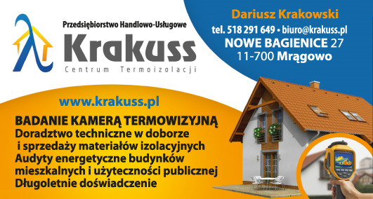 PHU KRAKUSS Centrum Termoizolacji Nowe Bagienice, Mrągowo - BADANIE KAMERĄ TERMOWIZYJNĄ