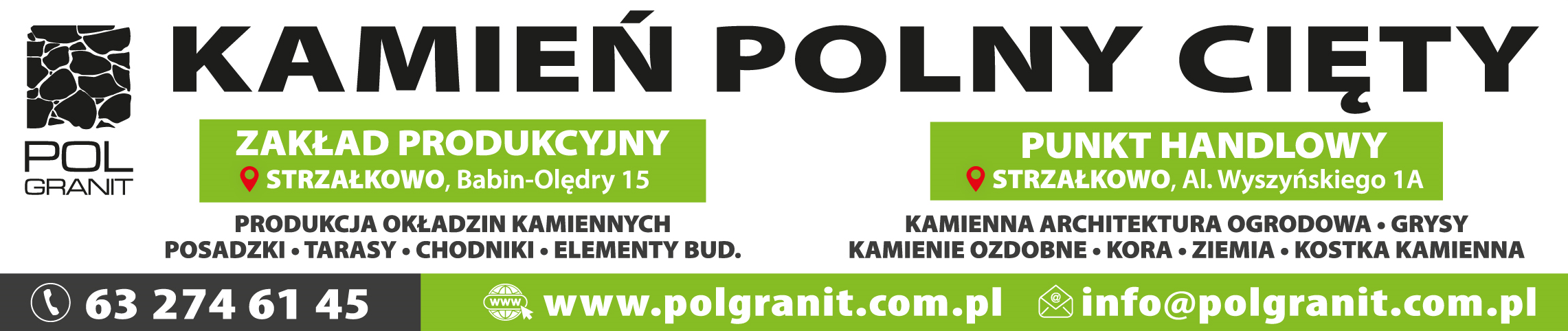 POLGRANIT Strzałkowo Kamień Polny Cięty / Posadzki / Tarasy / Kamienna Architektura Ogrodowa / Grysy