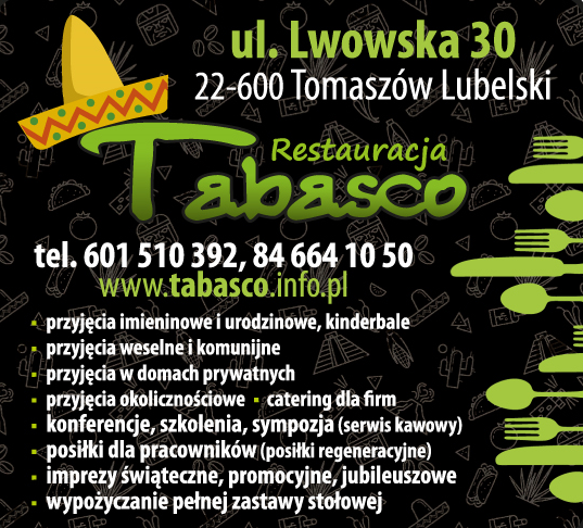 Tabasco Restauracja & Pizzeria Tomaszów Lubelski Przyjęcia Okolicznościowe / Catering Dla Firm