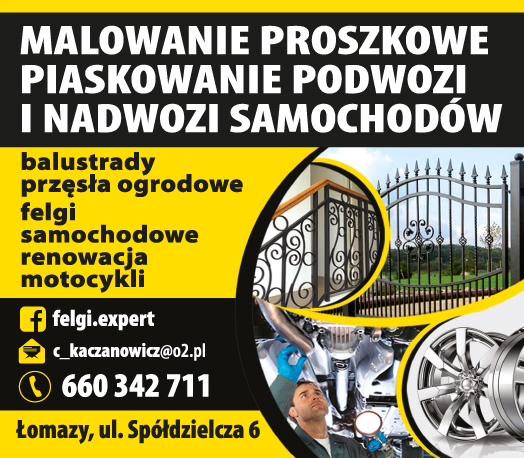 FELGI.EXPERT Cezary Kaczanowicz Łomazy Malowanie Proszkowe/ Piaskowanie Podwozi i Nadwozi Samochodów