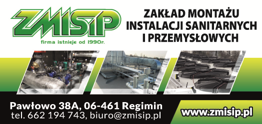 "ZMISIP" Regimin Zakład Montażu Instalacji Sanitarnych i Przemysłowych