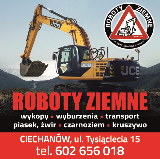 ROBOTY ZIEMNE M. Kwiatkowski i Synowie Ciechanów Wykopy / Wyburzenia / Transport / Piasek / Żwir