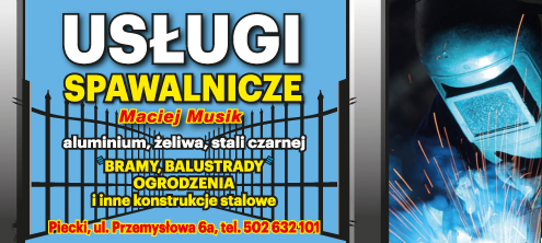 ZAKŁAD KONSTRUKCJI STALOWYCH USŁUGI SPAWALNICZE MACIEJ MUSIK Piecki -BRAMY BALUSTRADY OGRODZENIA
