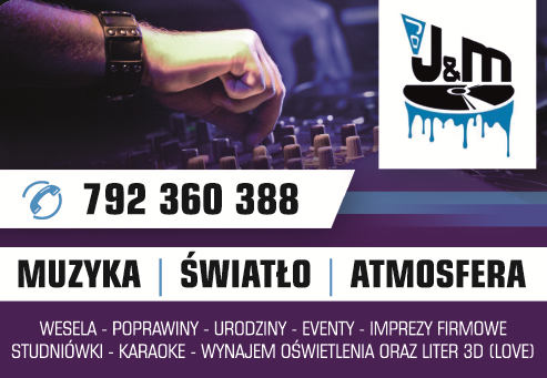 DJ J&M Obsługa Imprez Mława Wesela / Urodziny / Imprezy Firmowe / Studniówki / Wynajem Oświetlenia