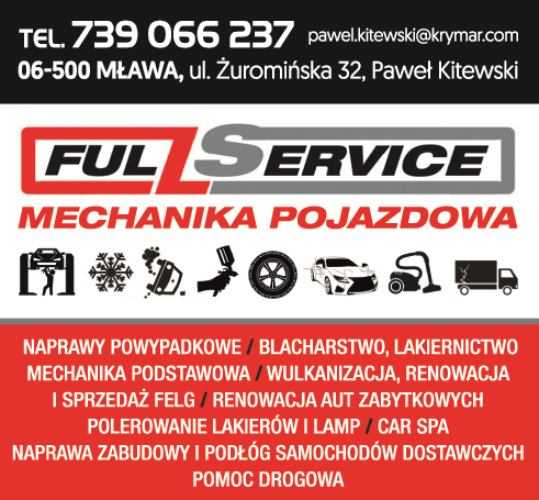 FULL SERVICE Mechanika Pojazdowa Mława Naprawy Powypadkowe / Blacharstwo / Wulkanizacja / Renowacja