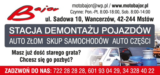 F.H.U. BAJOR Andrzej Bajor Mstów Stacja Demontażu Pojazdów/ Auto Złom/ Skup Samochodów/ Auto Części