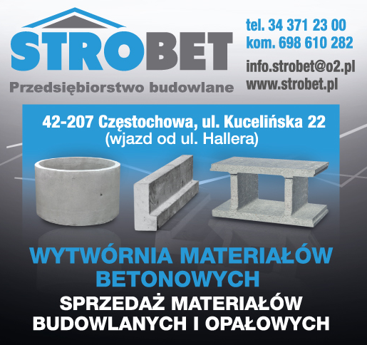 PRZEDSIĘBIORSTWO BUDOWLANE "STROBET" s.c. Częstochowa Wytwórnia Materiałów Budowlanych