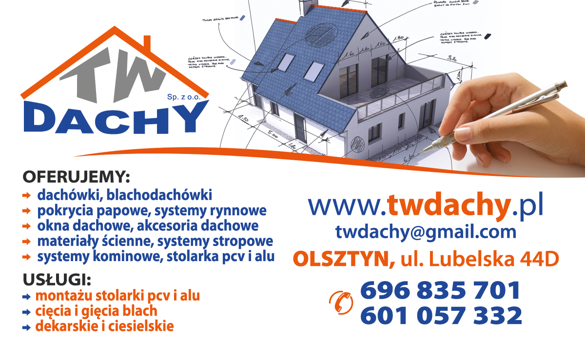TW DACHY Sp. z o.o. Olsztyn-DACHÓWKI ,BLACHODACHÓWKI ,POKRYCIA PAPOWE, SYSTEMY RYNNOWE, OKNA DACHOWE