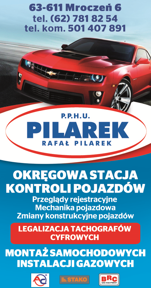 OKRĘGOWA STACJA KONTROLI POJAZDÓW, MECHANIKA POJAZDOWA- P.P.H.U. PILAREK Mroczeń