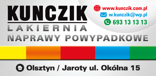 Lakiernia Kunczik Olsztyn- Lakiernia Blacharnia Naprawy powypadkowe Auta zastępcze