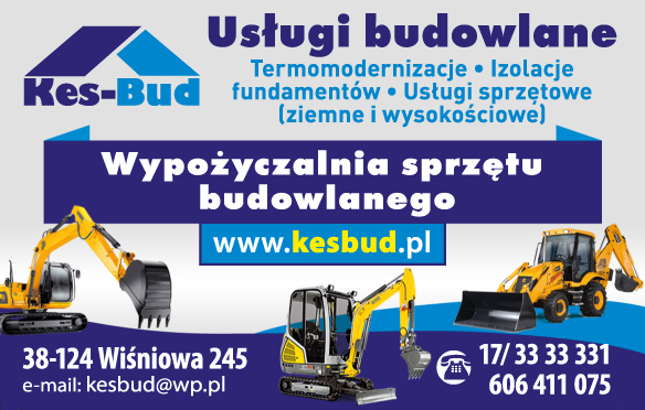 Kes-Bud Wiśniowa, powiat strzyżowski - Wypożyczalnia Sprzętu budowlanego, Usługi Budowlane