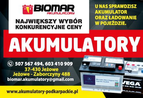 BIOMAR Jeżowe- Zaborczyny Akumulatory / U Nas Sprawdzisz Akumulator oraz Ładowanie w Pojeździe