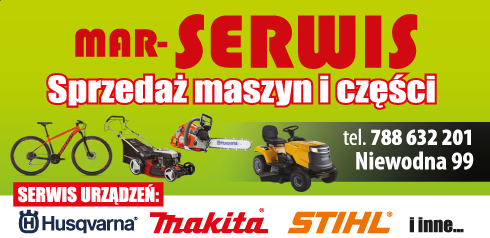 MAR-SERWIS Niewodna, Wiśniowa, powiat strzyżowski - SPRZEDAŻ MASZYN I CZĘŚCI: HUSQVARNA,STIHL,MAKITA