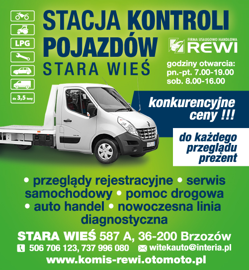 FHU REWI Stara Wieś, powiat brzozowski- STACJA KONTROLI POJAZDÓW, Auto handel, Serwis, Pomoc drogowa