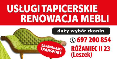 Zakład Tapicerski Leszek Staroński Różaniec Usługi Tapicerskie / Renowacja Mebli / Duży Wybór Tkanin