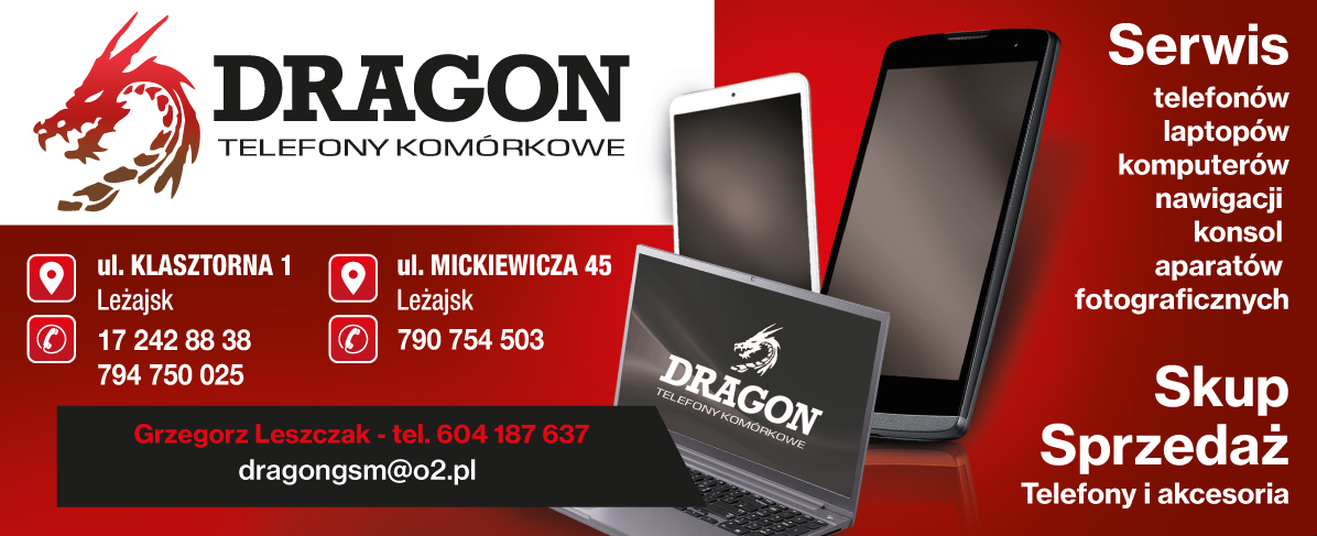 DRAGON Telefony Komórkowe Leżajsk Serwis Telefonów / Laptopów / Komputerów / Nawigacji / Aparatów