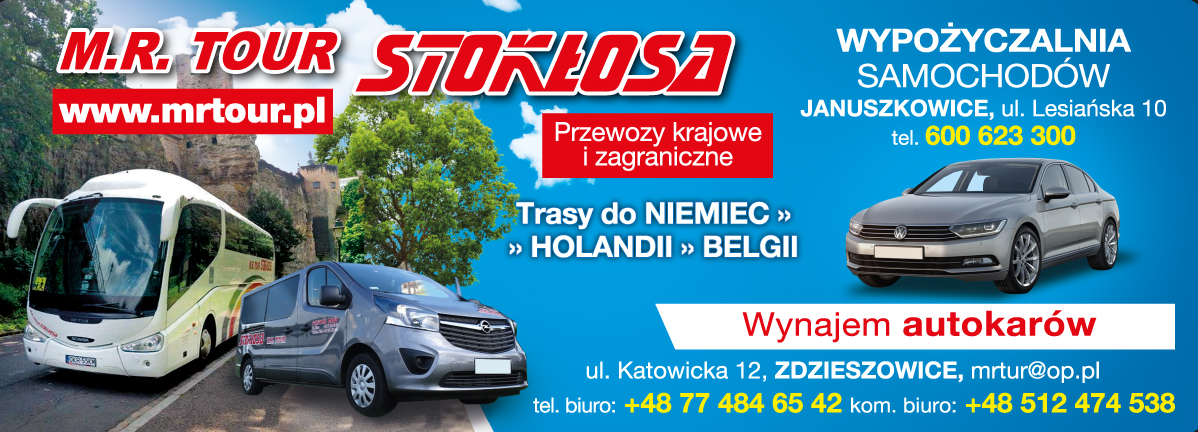 MR.TOUR STOKŁOSA Zdzieszowice - PRZEWOZY KRAJOWE I ZAGRANICZNE, WYNAJEM AUTOKARÓW, WYPOŻYCZALNIA