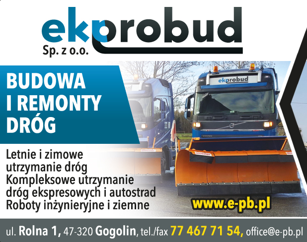 EKO-PROBUD Sp. z o.o. Gogolin - Budowa i remonty dróg, Roboty inżynieryjne i ziemne
