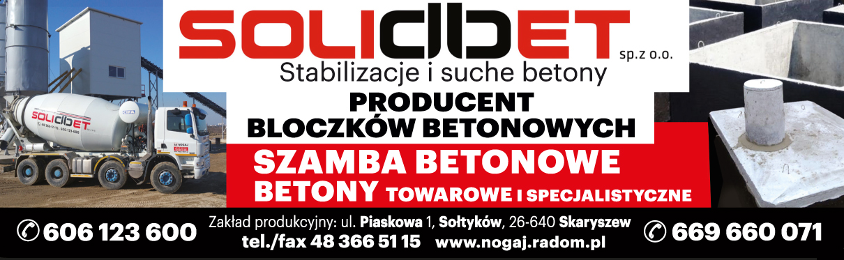 SOLIDBET Sp. z o.o. Stabilizacje i suche betony Sołtyków - PRODUCENT BLOCZKÓW BETONOWYCH