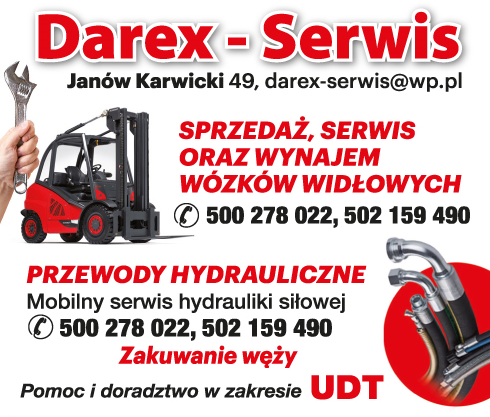 DAREX-SERWIS Janów Karwicki Sprzedaż, Serwis, Wynajem Wózków Widłowych / Przewody Hydrauliczne