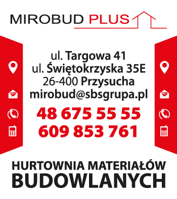 PRZEDSIĘBIORSTWO HANDLOWO-USŁUGOWE "MIROBUD PLUS" Przysucha Hurtownia Materiałów Budowlanych