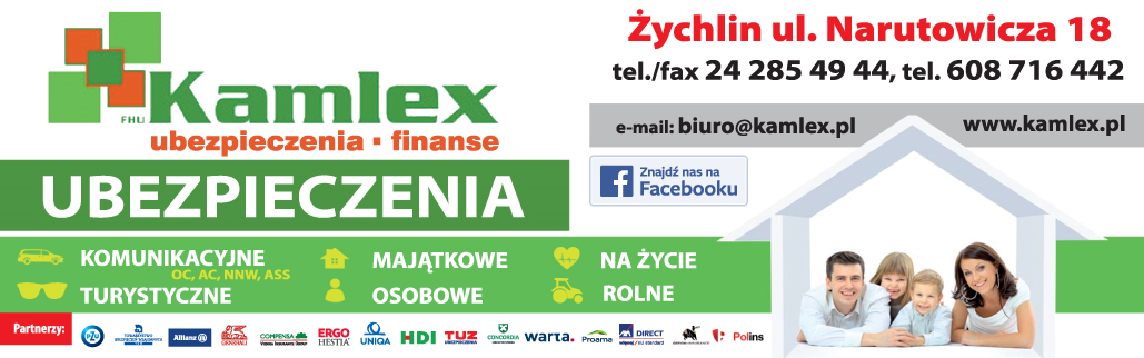 KAMLEX UBEZPIECZENIA FINANSE Żychlin 