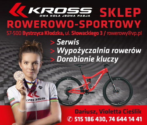 KROSS Dwa Koła Jedna Pasja Dariusz i Violetta Cieślik Bystrzyca Kłodzka Sklep Rowerowo-Sportowy