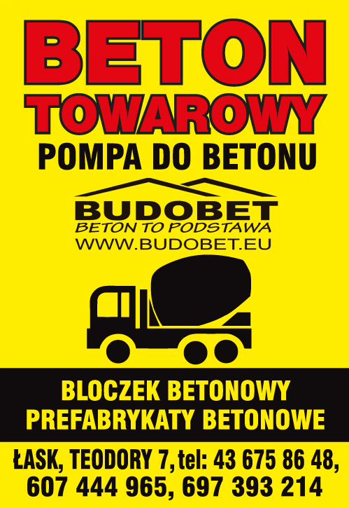 P.P.H.U. "BUDOBET" s.c. Łask Beton Towarowy / Pompa Do Betonu / Bloczek Betonowy / Prefabrykaty
