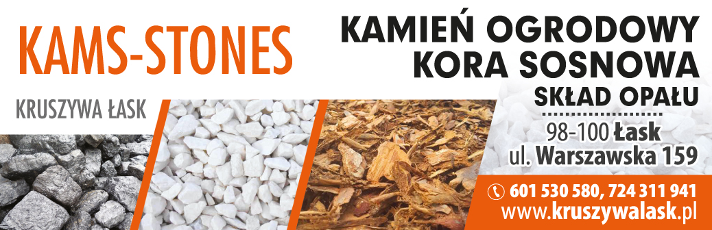 P.H.U. KAMS-STONES Kruszywa Łask Kamień Ogrodowy / Kora Sosnowa / Skład Opału