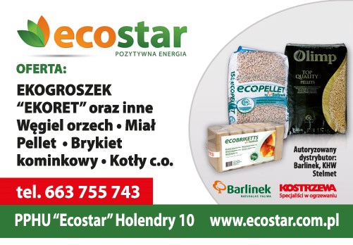 P.P.H.U. „Ecostar” Holendry Ekogroszek/ Węgiel Orzech/ Miał/ Pellet/ Kotły C.O./ Brykiet Kominkowy