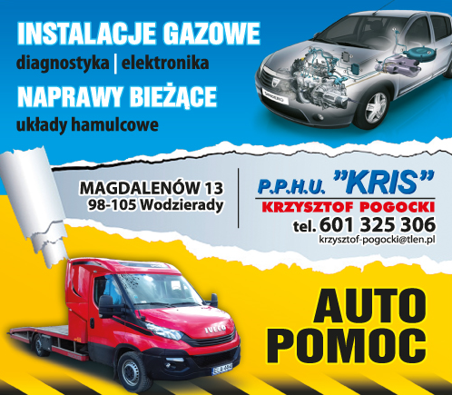 P.P.H.U. "KRIS" Krzysztof Pogocki Wodzierady Naprawy Bieżące / Auto Pomoc / Instalacje Gazowe