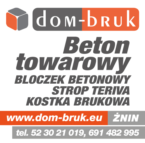 DOM-BRUK Żnin Beton Towarowy / Bloczek Towarowy / Strop Teriva / Kostka Brukowa