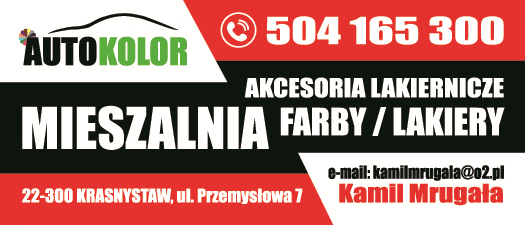 AUTOKOLOR Kamil Mrugała Krasnystaw Mieszalnia / Farby, Lakiery / Akcesoria Lakiernicze