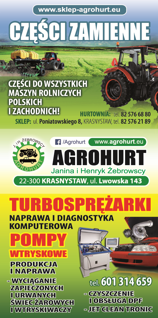 P.H. "AGROHURT" Janina i Henryk Żebrowscy Sp.J. Krasnystaw Części Do Maszyn Rolnicznych