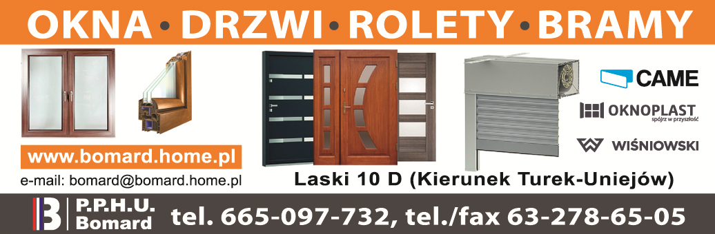 P.P.H.U. Bomard Przykona Okna / Drzwi / Rolety / Bramy