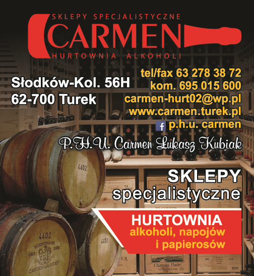 P.H.U. "CARMEN" Łukasz Kubiak Turek Hurtownia Alkoholi, Napojów i Papierosów