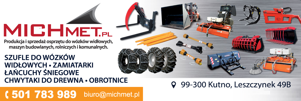 MICHMET PRODUKCJA I SPRZEDAŻ OSPRZĘTU DO WÓZKÓW WIDŁOWYCH, MASZYN BUDOWLANYCH, ROLNICZYCH I KOMUNALN