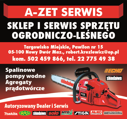 A-ZET SERWIS Nowy Dwór Mazowiecki Sklep i Serwis Sprzętu Ogrodniczo-Leśnego