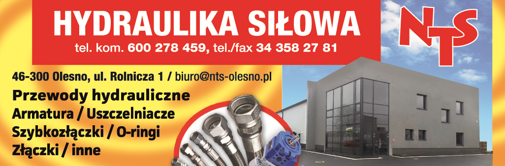 NTS s.c. Olesno Hydraulika Siłowa / Przewody Hydrauliczne / Armatura / Uszczelniacze